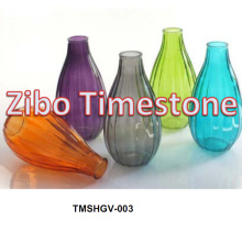 Hot Sale Colored Cheap Glass Flower Vases